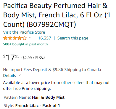 pacific beauty perfumed hair