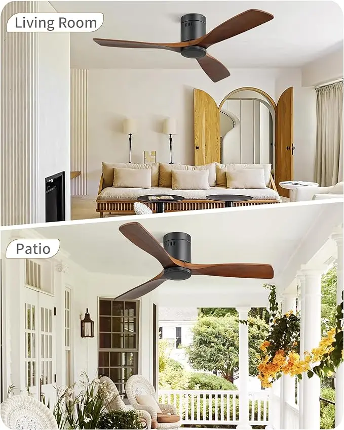 Low Profile Ceiling Fans with Lights - Outdoor