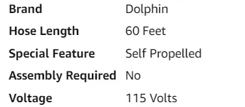 dolphin-premier-robotic-cleaner-Length, Voltage